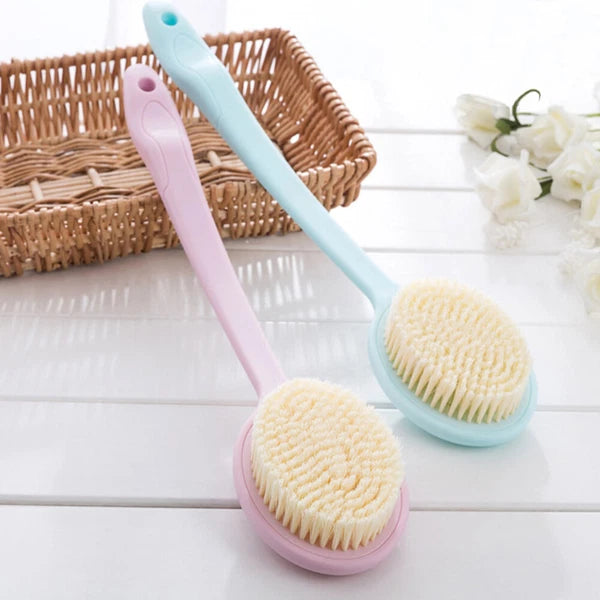 2 PCS Bath Back Cleaning Scrubber Back Loofah Brush Wet Dry Body Brush
