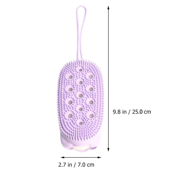 2 Pieces Bath Towel and Brush Child Man Scrubber Body Brushes for Shower