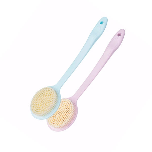 2 PCS Bath Back Cleaning Scrubber Back Loofah Brush Wet Dry Body Brush