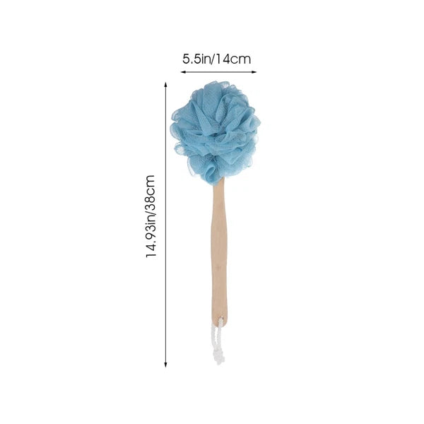 2 Pcs Long Handle Bath Brush Soft Back Scrubber Shower