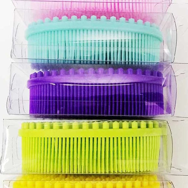 2 PCS Bath Brush Silicone Exfoliator Body Scrubber Baby Bathing Shower