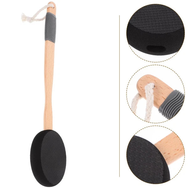 Wooden Handle EVA Bath Brush Miss Dad Shower Scrubber Back Cream Applicator