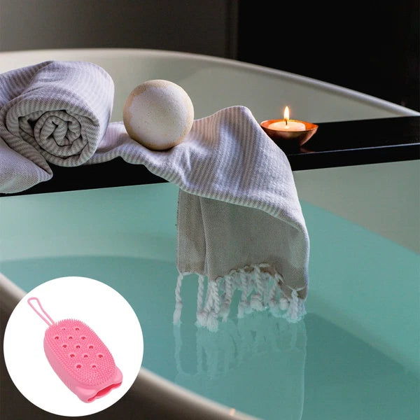 Skin Cleansing Brush Silicone Bath Scrubber Bath Body Brush Massaging Brush
