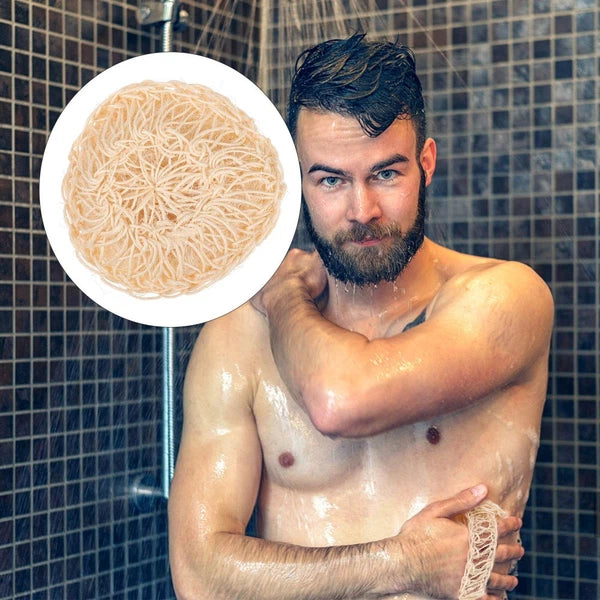 2 Pcs Sisal Bath Brush Man Mother Spa Shower Puff Bathing Accessories