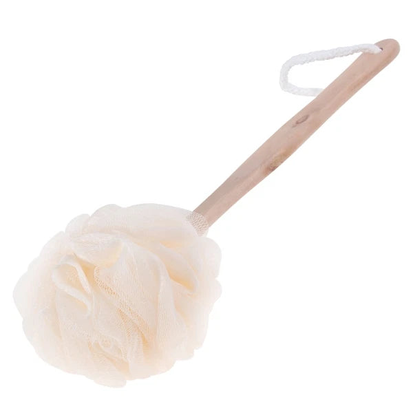 Mesh Loofah Bath Sponge Brush Long Handle Exfoliating Scrubber for