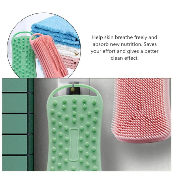 Silicone Body Scrubber Body Brush Hair Scalp Brush Dual Side Brush Silicone