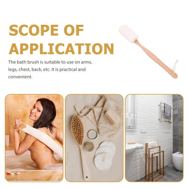 Back Brush Shower Bath Scrubber for Cleaning Body Wash Exfoliator