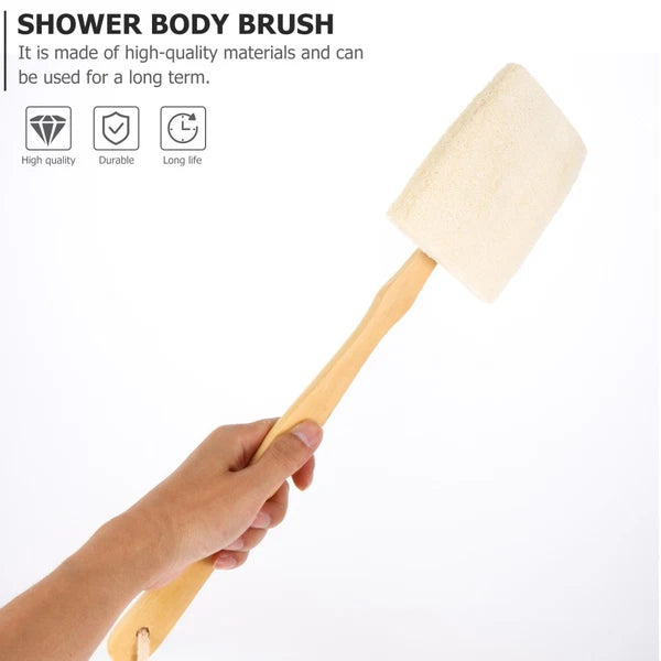 Wooden Handle Exfoliating Bath Brush Shower Loofah Brush Bath Body Brush