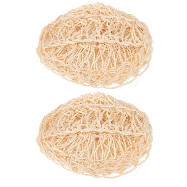 2 Pcs Sisal Bath Brush Man Mother Spa Shower Puff Bathing Accessories