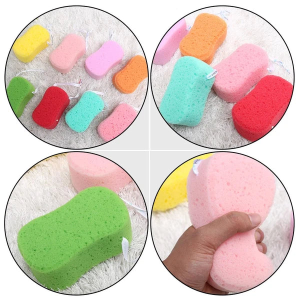 5Pcs Durable Body Bath Wipe Shower Exfoliating Sponge Body Brush Mixed Color