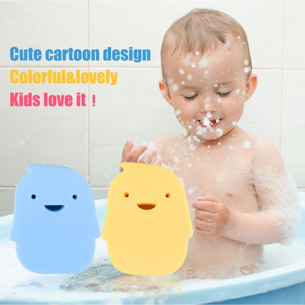 2 Pcs Baby Bath Sponge Infant Shower Rubbing Scrubber Body Bath Brush PVA