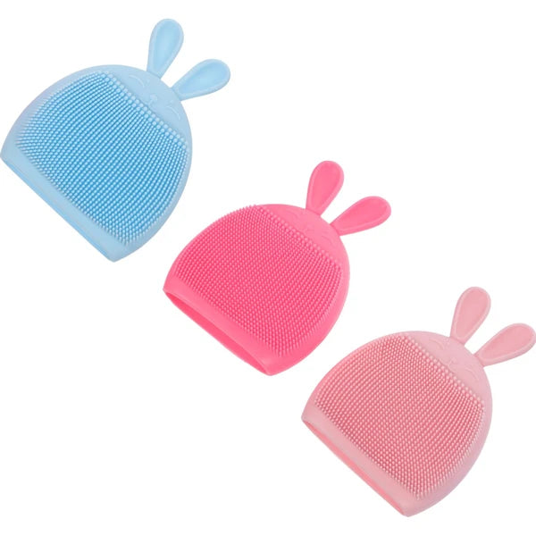 3pcs Baby Kids Exfoliating Massaging Silicone Bath Shower Shampoo Brushes