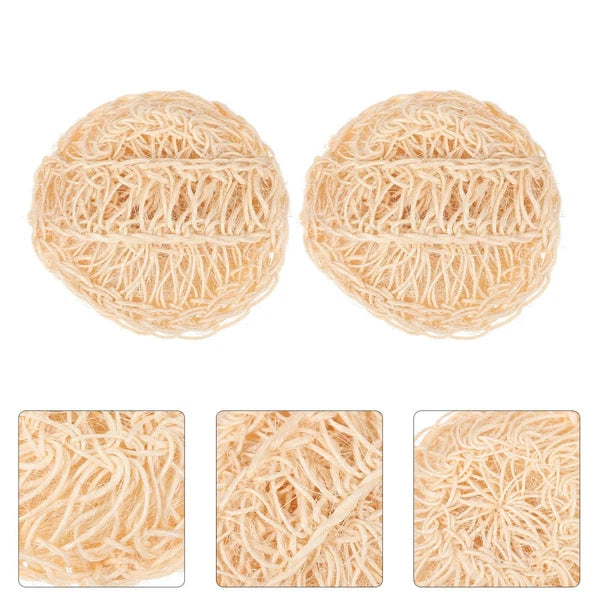 2 Pcs Sisal Bath Brush Man Body Scrubber Men Beige Tools Products Dry