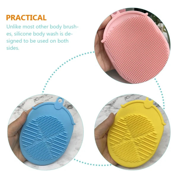 3 Pcs Bath Brush Shower Scrubber for Body Cleaning Massager Back