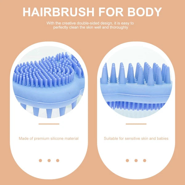 3 PCS Multifunctional Bath Brush Exfoliating Body Scrubber Baby Tool