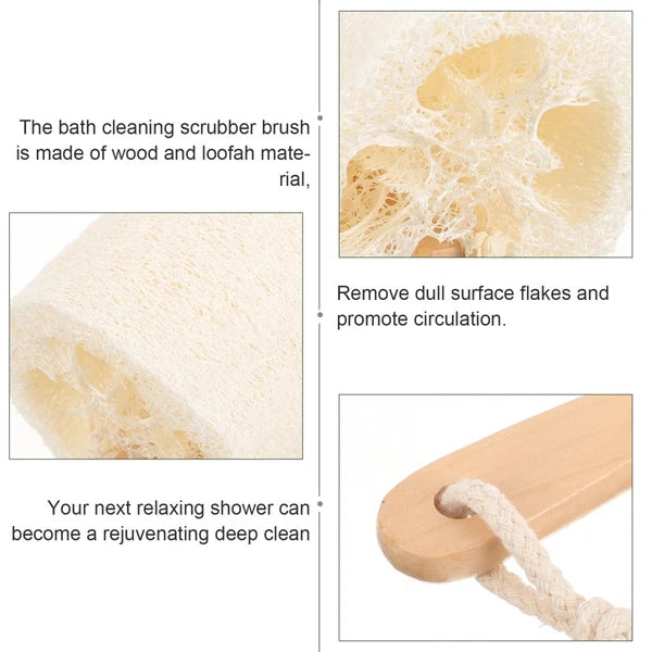 Loofah Shower Brush Body Scrub Exfoliator Handheld Cleansing Skin