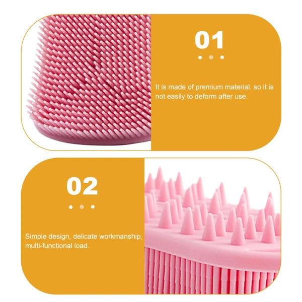 Portable Baby Bath Brush Household Bath Massage Brush Silicone Baby Shampoo