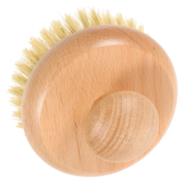 1pc Household Bath Brush Massage Brush Round-shaped Handle Cleaning Brush