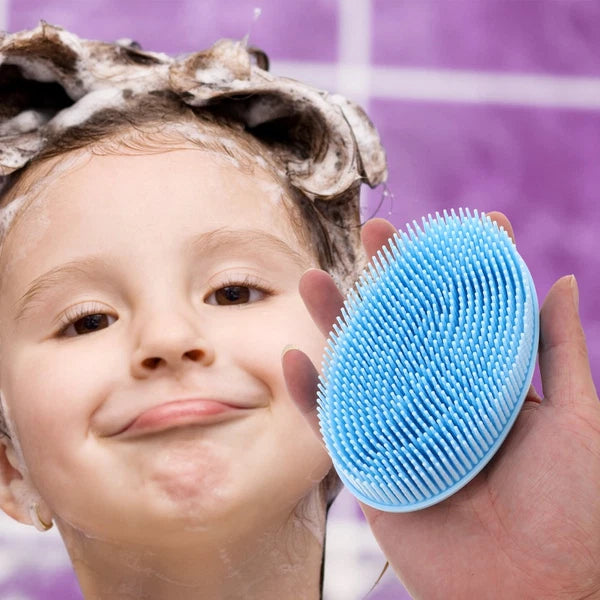 2 Pcs Bath Silicone Body Scrubber with Handle Brushes for Shower