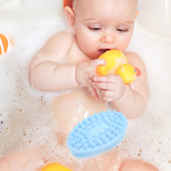 2 Count Silicone Bath Brush Body Brushes for Shower Baby Scalp Massage