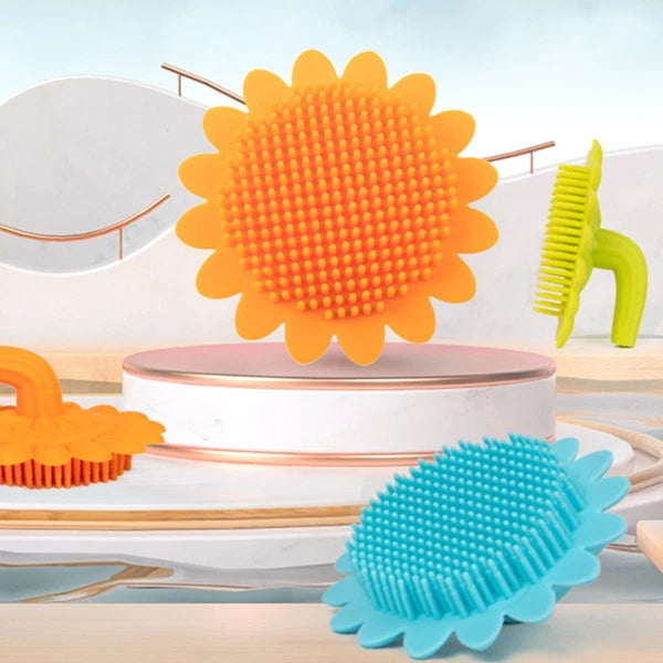 Shampoo Brush Durable Bath Brush for Baby Kids (Blue) bath brush for newborn