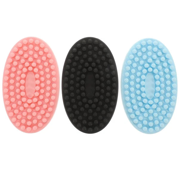 3 Pcs Shampoo Bath Brush Child Silicone Body Scrubber Shower for
