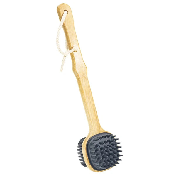 Bath Brush Miss Man Back Scrubbing Silicone Body Scrubber with Handle