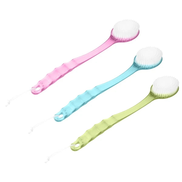 3 Pcs Long Handle Bath Brush Back Scrubber Body Massage Shower Brush