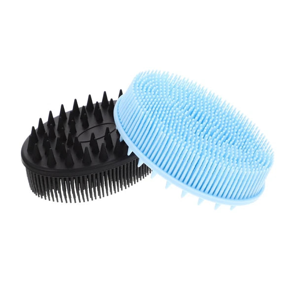 2 Pcs Bath Silicone Body Scrubber with Handle Brushes for Shower