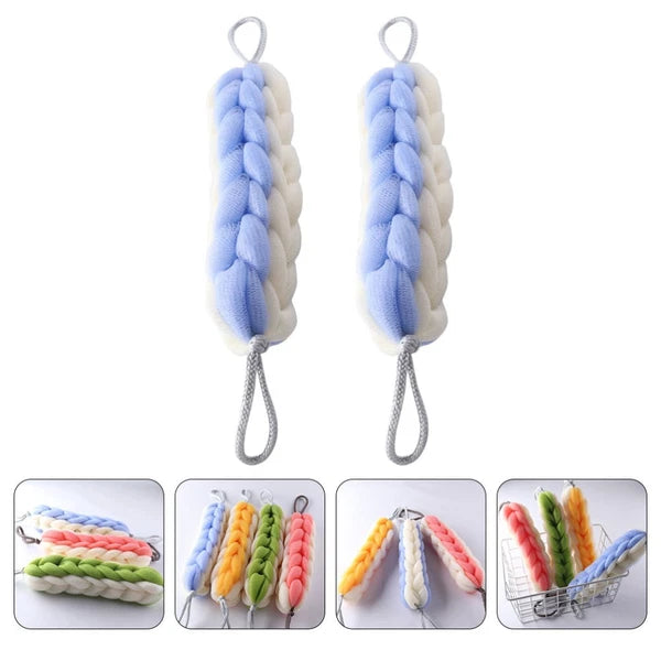 2 Pcs Bath Bar Miss Man Exfoliating Washcloth Back Scrubber Shower