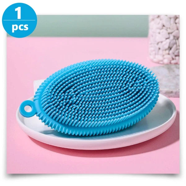 2 Pcs Bath Brush Man Newborn Body Silicone Scrubber Skin Cleaning