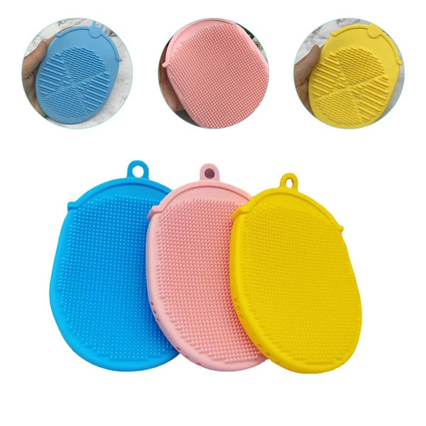 3 Pcs Bath Brush Shower Scrubber for Body Cleaning Massager Back