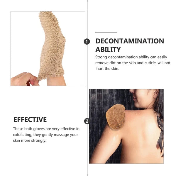 2Pcs Body Scrub Bath Glove Exfoliating Mitts for