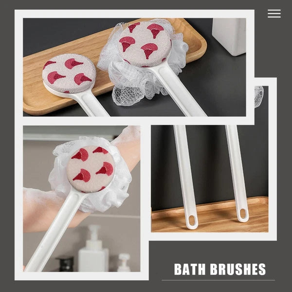 Double-sided Silicone Shower Brush Body Cleaning Exfoliating Scrubber