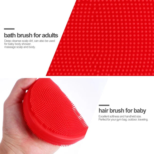 2 Pcs Bath Brush Body Scrubbers Baby Newborn Exfoliating Dry Brushing