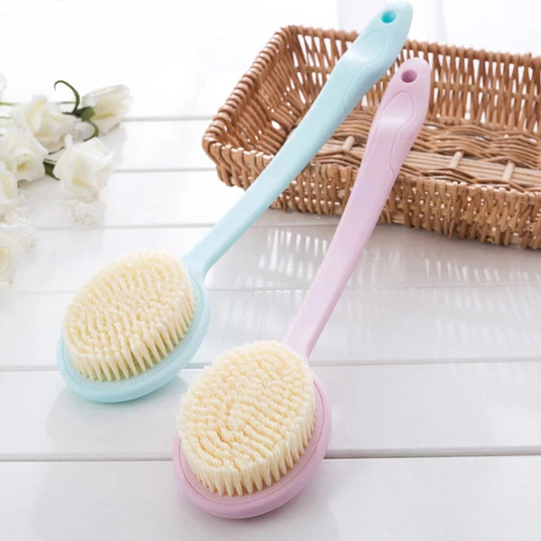 2 PCS Bath Back Cleaning Scrubber Back Loofah Brush Wet Dry Body Brush