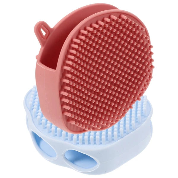 2 Pcs Shampoo Bath Brush Travel Child Scrubber Exfoliating Shower Brushes