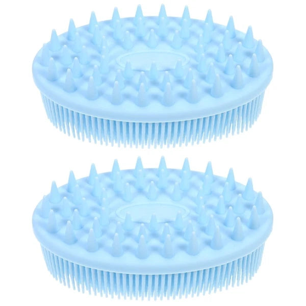 2 Count Silicone Bath Brush Body Brushes for Shower Baby Scalp Massage