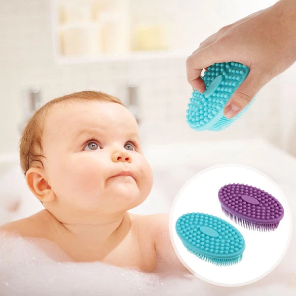 2Pcs Baby Silicone Body Brushes Practical Bath Brushes Shower SPA Brush