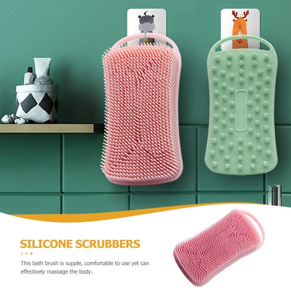 Portable Baby Bath Brush Household Bath Massage Brush Silicone Baby Shampoo