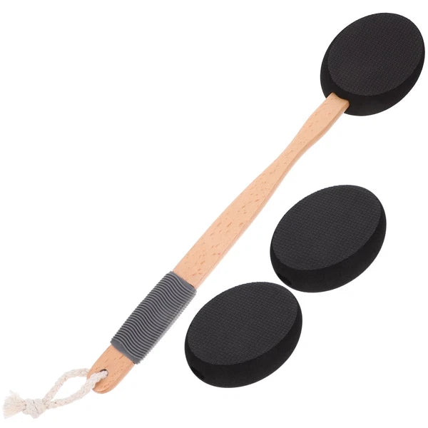 Wooden Handle EVA Bath Brush Miss Dad Shower Scrubber Back Cream Applicator