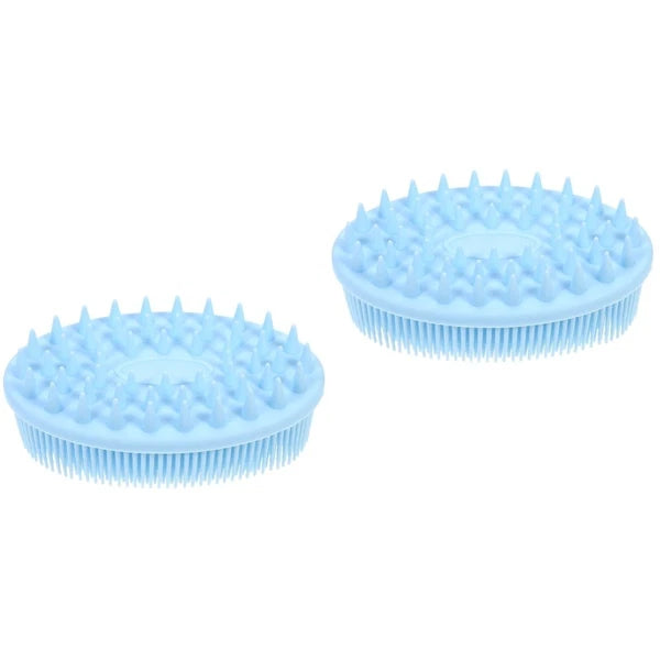 2 Pieces Silicone Bath Brush Body Brushes for Shower Baby Shampoo Scalp