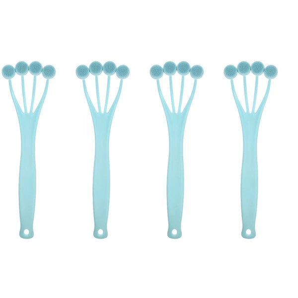 4 Pack Exfoliating Bath Brush Man Miss Long Handle Back Practical Shower Body