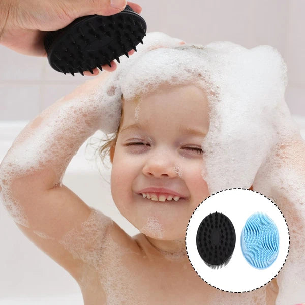 2 Pcs Bath Silicone Body Scrubber with Handle Brushes for Shower