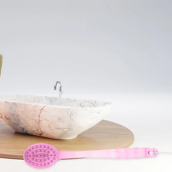 3 Pcs Long Handle Bath Brush Back Scrubber Body Massage Shower Brush