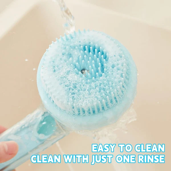 Pet Bath Brush,Dog Shampoo Brush Bubble Maker,New 2 in 1 Dog Bath Brush with Bui