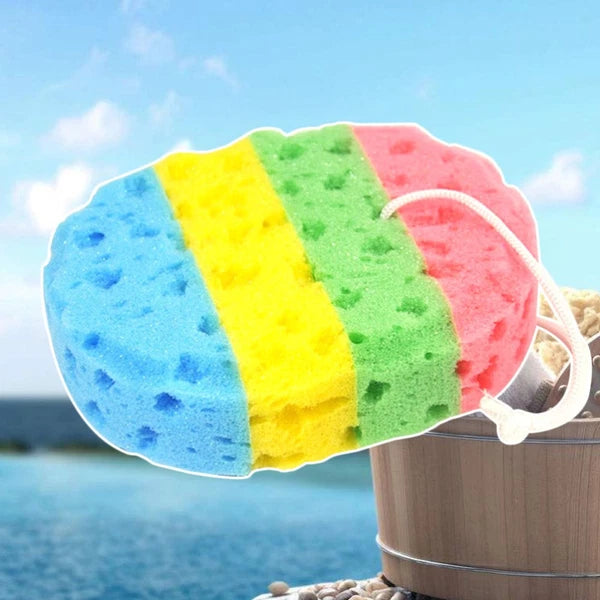 2 Pcs Body Cleaning Sponge Bath Brushes Miss Oval Sponges Scrubbers