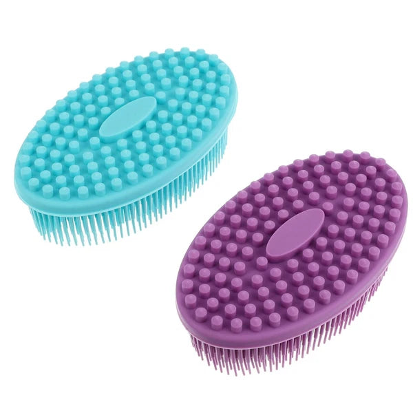 2Pcs Baby Silicone Body Brushes Practical Bath Brushes Shower SPA Brush