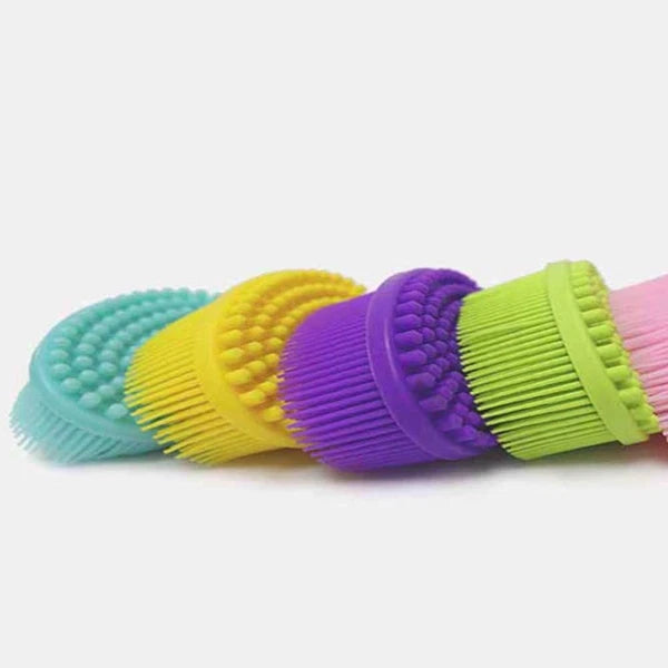 2 PCS Bath Brush Silicone Exfoliator Body Scrubber Baby Bathing Shower