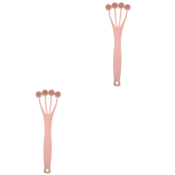 2 Pieces Exfoliating Bath Brush Back Scrubber Shower Long Handle for Body